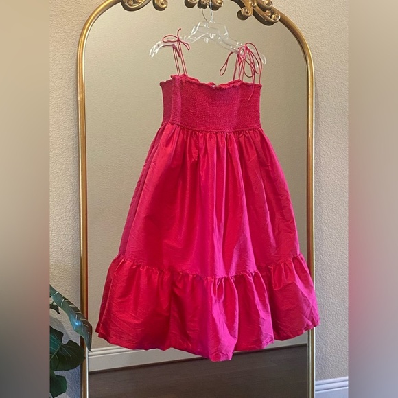 Dhruv Kapoor Shine Midi Dress Smocked Size S - Picture 4 of 12